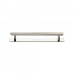 M Marcus Heritage Brass Hexagonal Design Cabinet Pull with Plate 128mm Centre to Centre